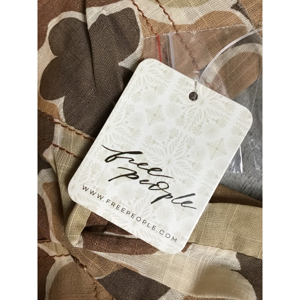 Free People Women's Desert Brush Combo Hidden Flower Camo Shirt Size XL NWT - Picture 9 of 12